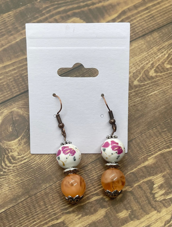 Small dangle beaded earrings