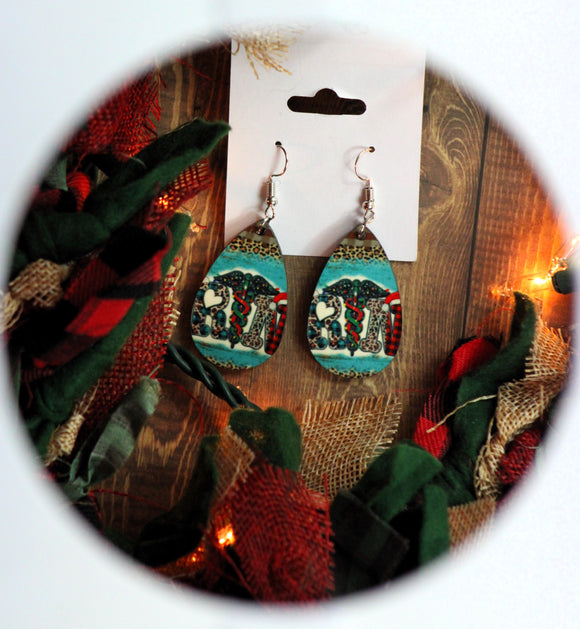 1.8 inch Christmas RN Earrings