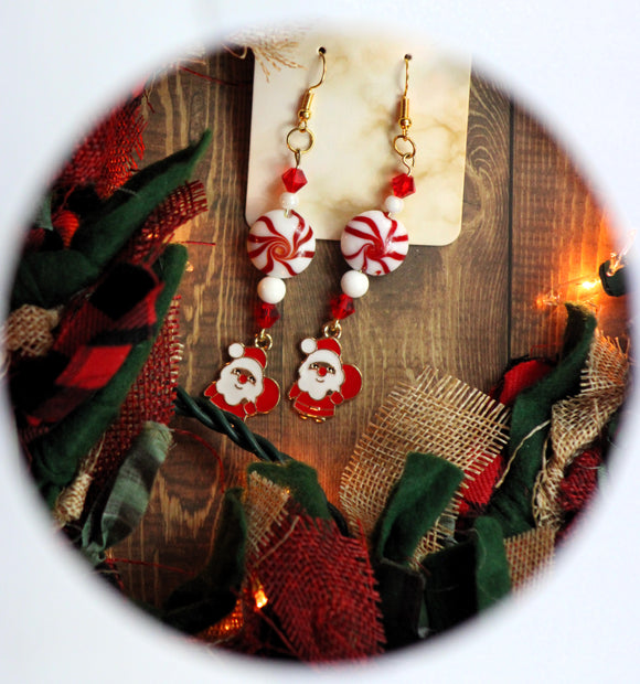 Santa beaded earrings