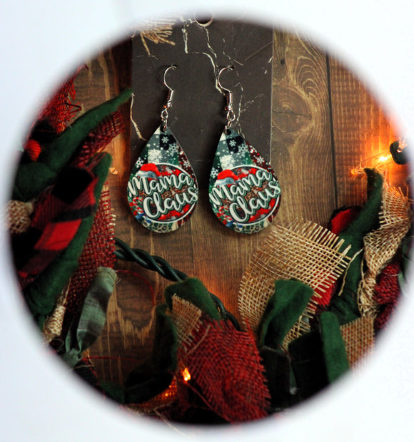 1.6 Inch Mama Claus Earrings