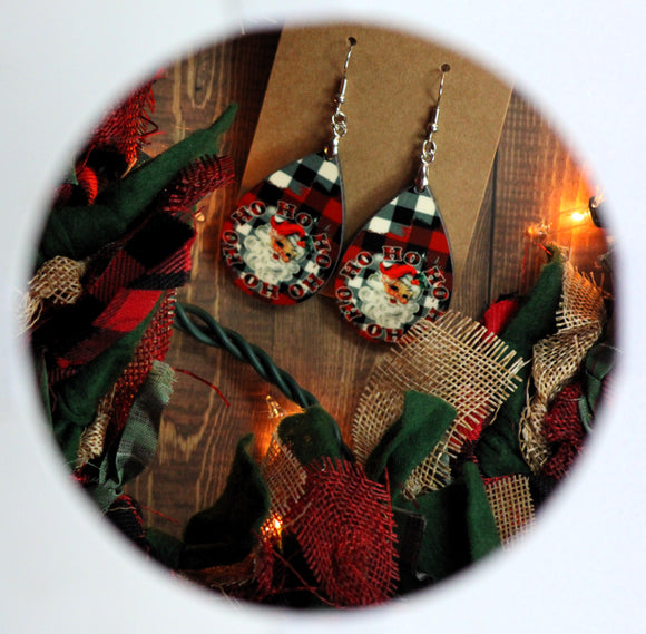 1.8 Inch Ho Ho Ho Earrings