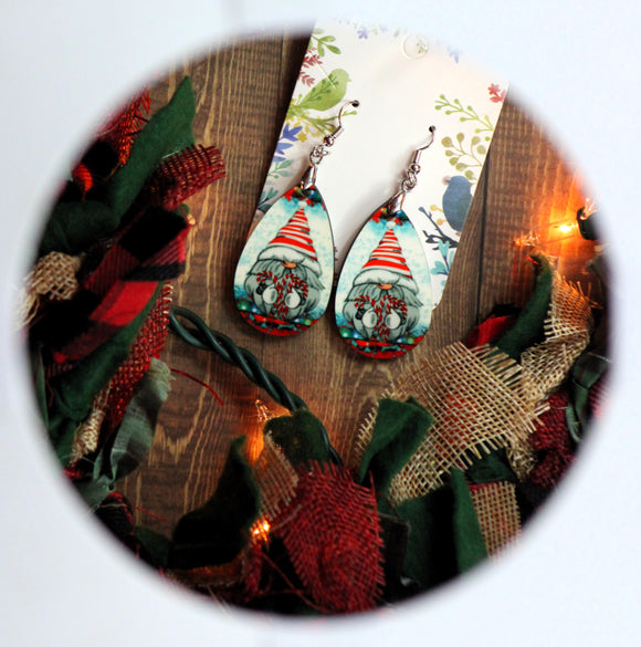 1.6 Inch Christmas Gnome Earrings