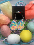 1.6 inch multicolored Easter egg earrings