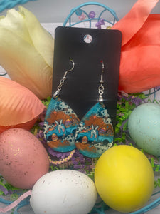 1.8 in Easter bunny, egg and truck earrings