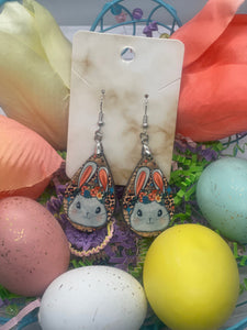 1.6 Inch Easter Bunny Earrings