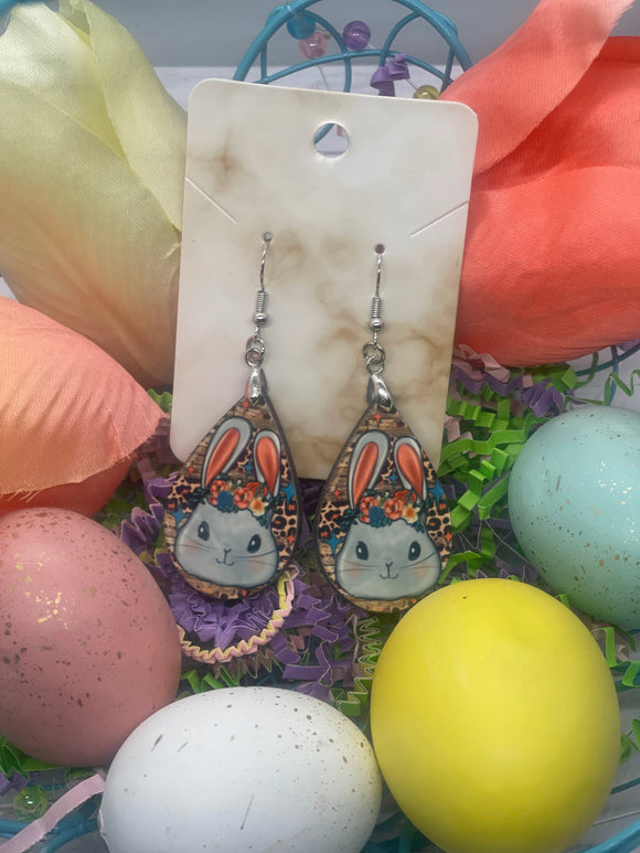 1.8 Inch Easter Bunny Earrings