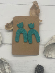 Turquoise Clay Earrings