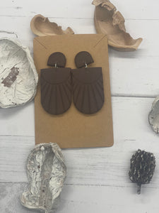 Brown Clay Earrings