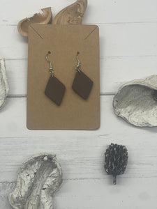 Brown Diamond Clay Earrings