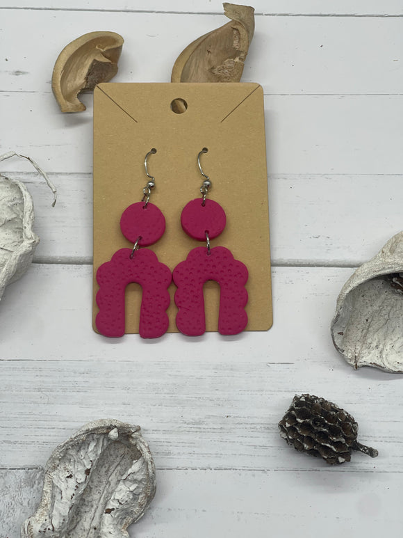 Pink Clay Earrings