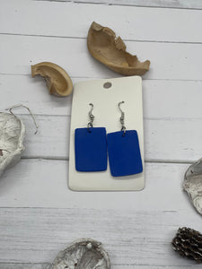 Blue clay earrings