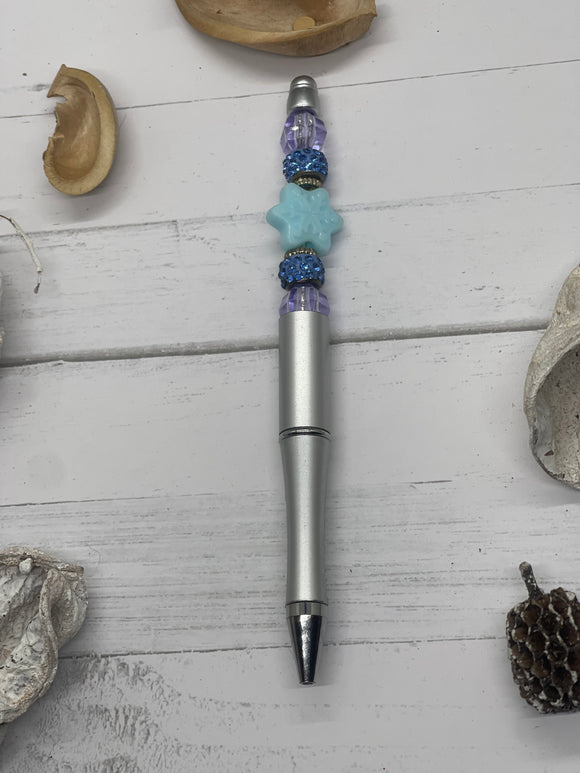 Snowflake Silver Pen with Black Ink