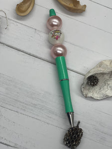 Nursing is a Work of Art Turquoise Beaded Pen