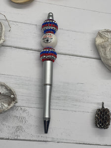 It’s a beautiful day to save lives pen Silver Beaded Pen