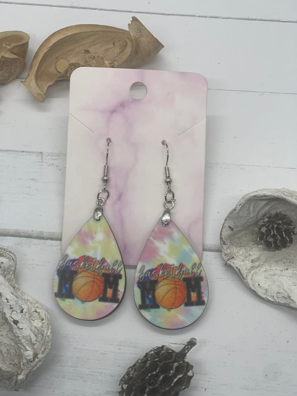 1.8 Inch Basketball Mom Earrings