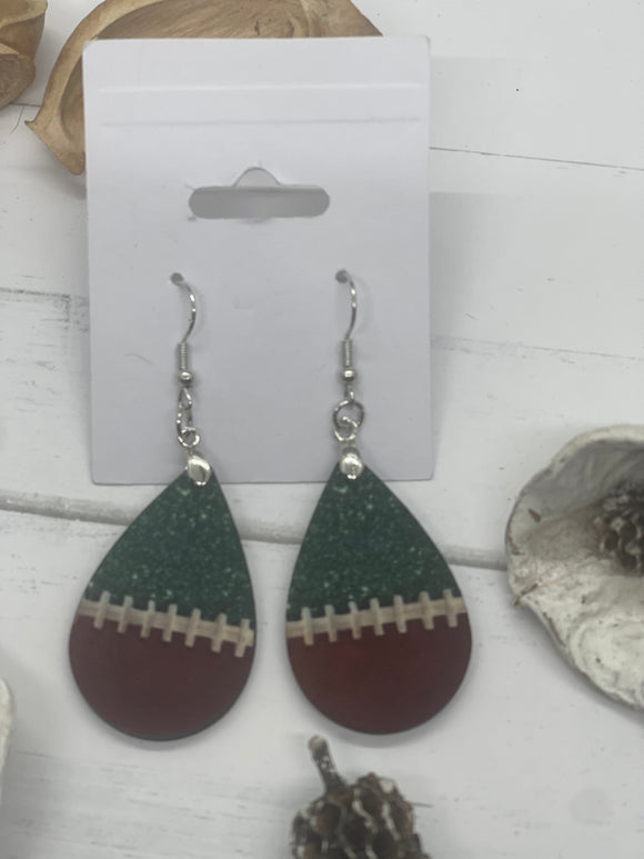 2 Inch Football Earrings