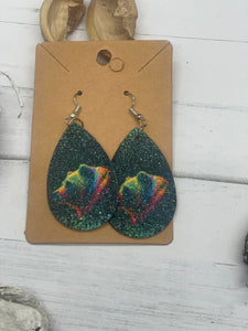 Multicolored Bear Glitter Earrings