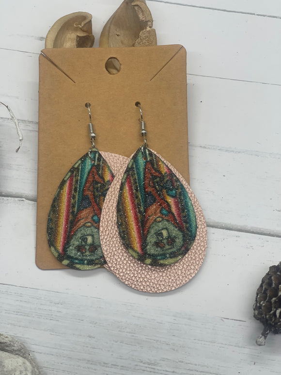 Coffee Gnome glitter earrings