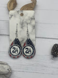 1.8 Inch 2nd Amendment Flag Earrings