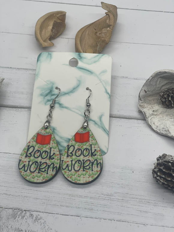 1.8 Inch Bookworm Earrings