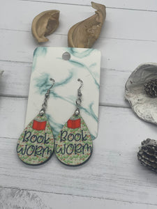 1.6 Inch Bookworm Earrings