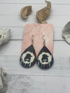 2 Inch Redline Woman Earrings