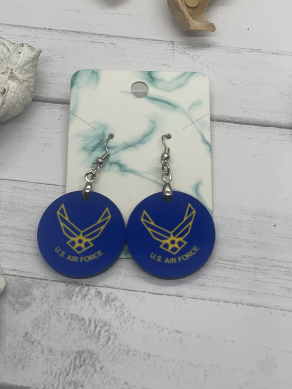 1 Inch Airforce Earrings