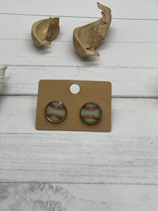 Baseball Stud Earrings