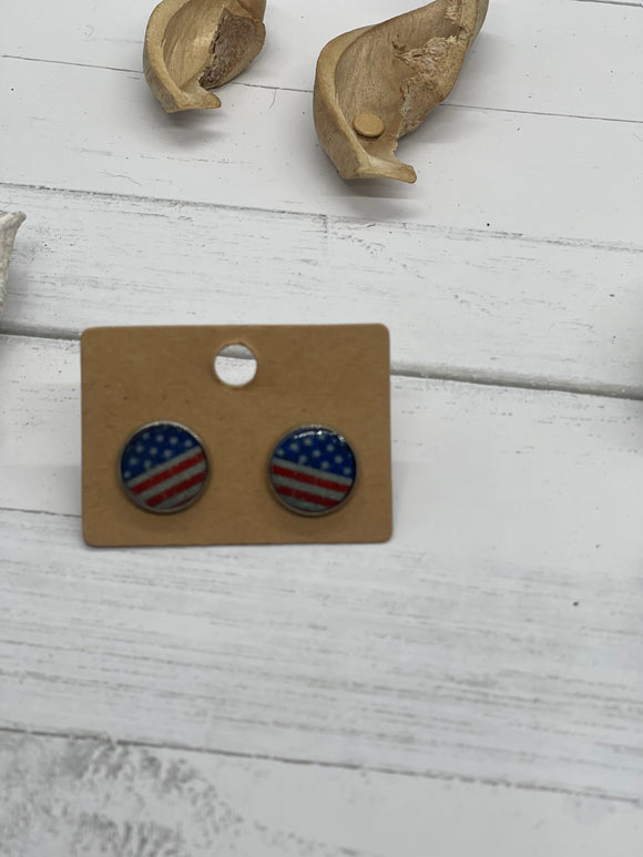 Flag Stud Earrings