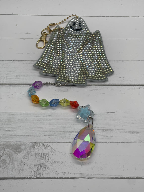 Ghost Halloween Diamond Keychain/Suncatcher