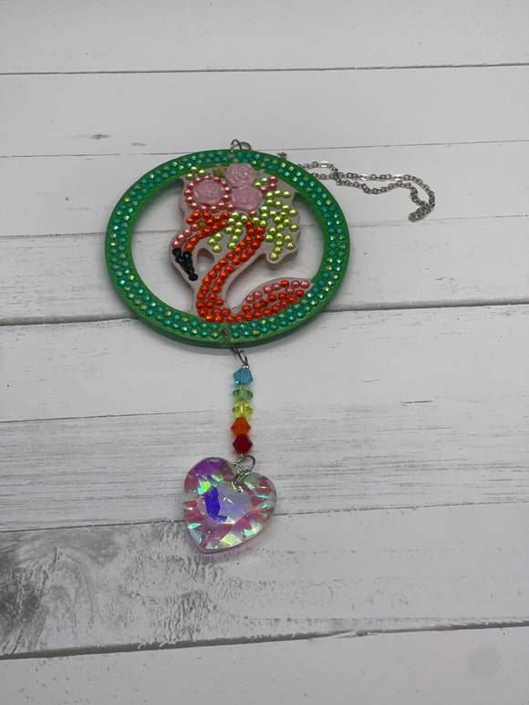 Flamingo Diamond Keychain/Suncatcher