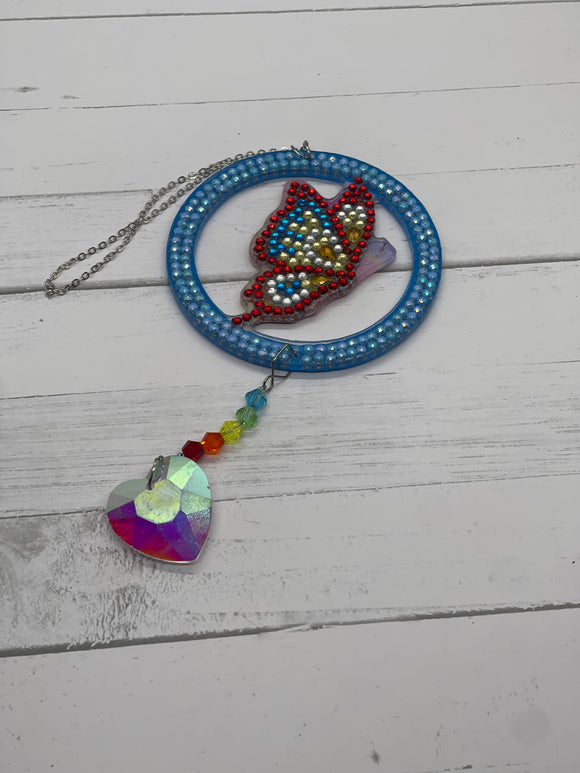 Butterfly Diamond Keychain/Suncatcher