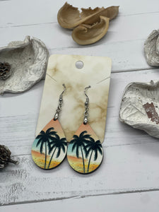 1.6 Inch Palm Trees Earrings