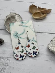 1.8 Inch Multicolored Butterfly Earrings