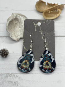 1.6 inch Cowhide Gnome Earrings