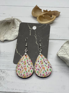 1.6 Inch Cancer Ribbon Earrings