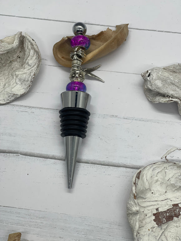 Beaded wine stopper