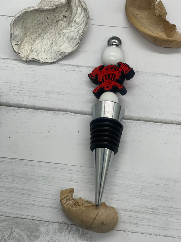 Firefighter wine stopper