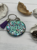 I’m a wild one with chunky glitter keychain