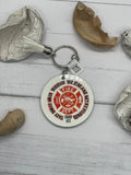 Firefighter Isaiah 43:2 Keychain