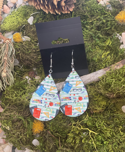 2 Inch Teacher School Supply Earrings