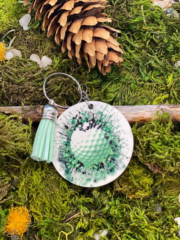 Golf ball explosion keychain