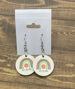 1 Inch Round Teacher Earrings