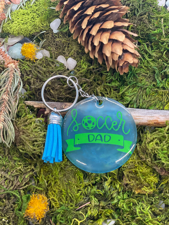 Soccer Dad Resin Keychain